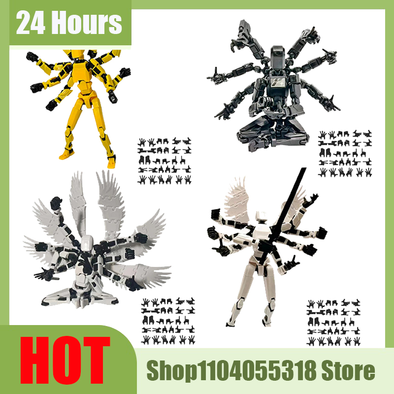 3D Printing Action Figure - Robô shapeshift móvel multiarticulado com 8