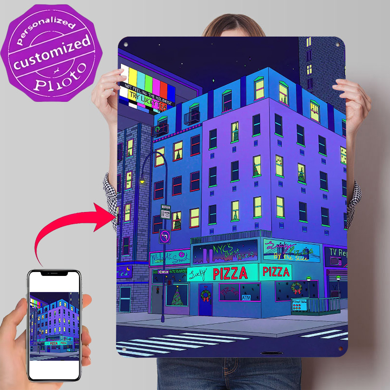 3D Printing York - Placa de Metal Vintage Personalizada com