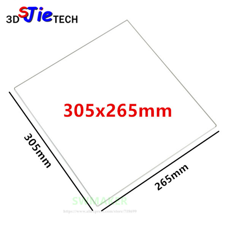 Pcs 305x265x3 1mm 305x265x4mm  - 3D Printing Glass avaliação e preço