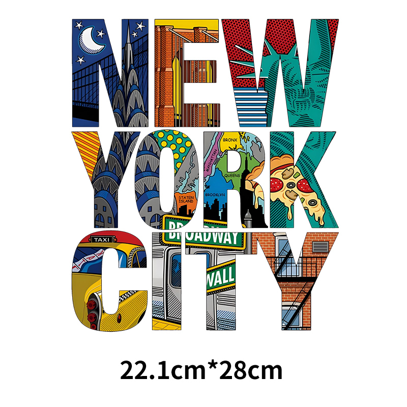 Unisex New York Letters Vinyl  - 3D Printing York avaliação e preço