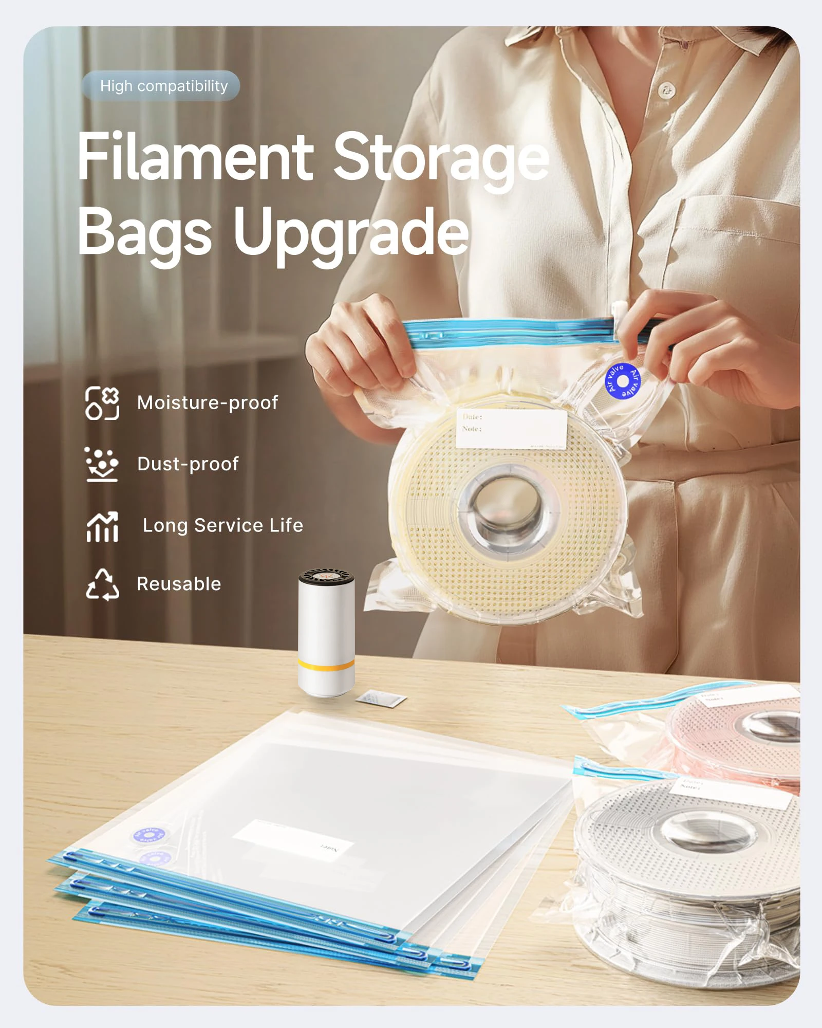 Saco de vácuo de filamento de  - 3D Printing Website avaliação e preço