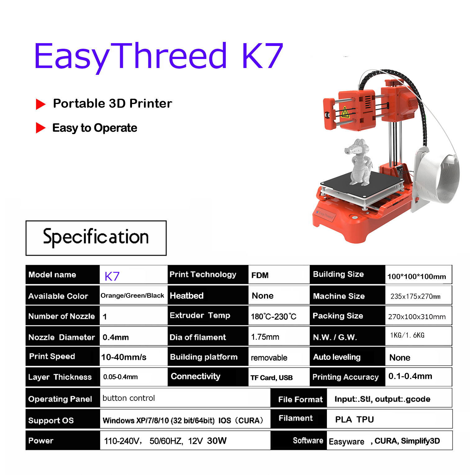 Impressora 3D Portátil Mini De - 3D Printing Nerd avaliação e preço